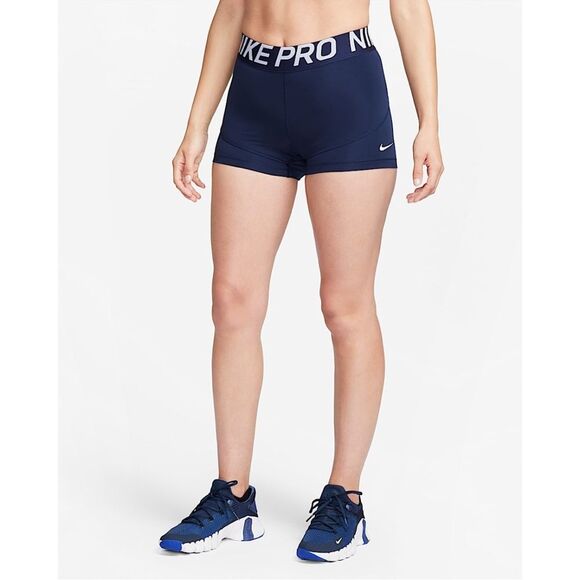 Nike Pro Navy Blue 3" Athletic Training Compression Shorts Size XL Athletic Gym - Picture 1 of 15